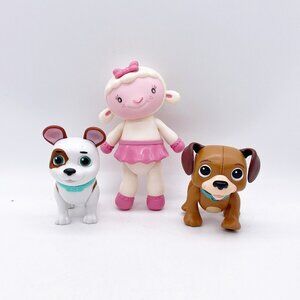 Doc McStuffins Plastic Figure Lot 3 Lambie Lamb Pet Rescue Oliver Findo Dog